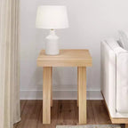Table d'appoint carrée classique en bois massif Plank+Beam, table de canapé de 50,8 cm pour le salon, bout de canapé