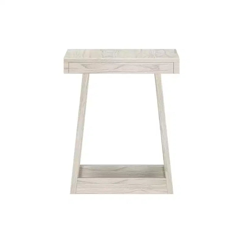 Table d'appoint carrée classique en bois massif Plank+Beam, table de canapé de 50,8 cm pour le salon, bout de canapé