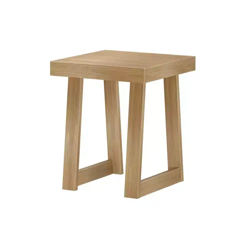 Table d'appoint carrée classique en bois massif Plank+Beam, table de canapé de 50,8 cm pour le salon, bout de canapé