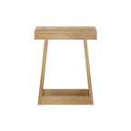 Table d'appoint carrée classique en bois massif Plank+Beam, table de canapé de 50,8 cm pour le salon, bout de canapé