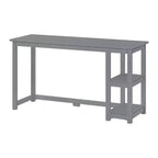 Bureau en bois massif Planche+Poutre avec étagères pour ordinateur, jeux, études, bureau pour la maison, 55