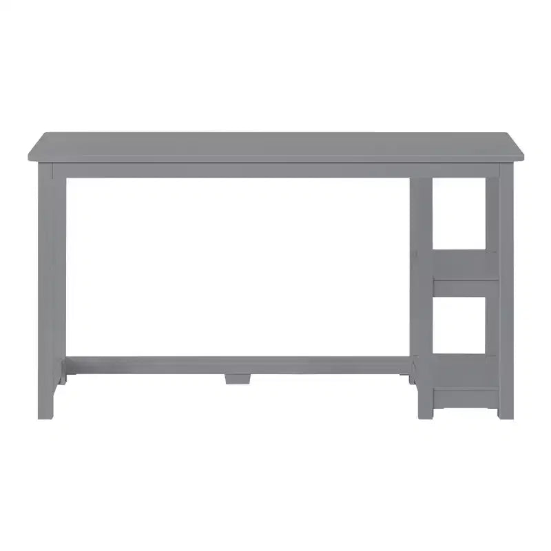 Bureau en bois massif Planche+Poutre avec étagères pour ordinateur, jeux, études, bureau pour la maison, 55