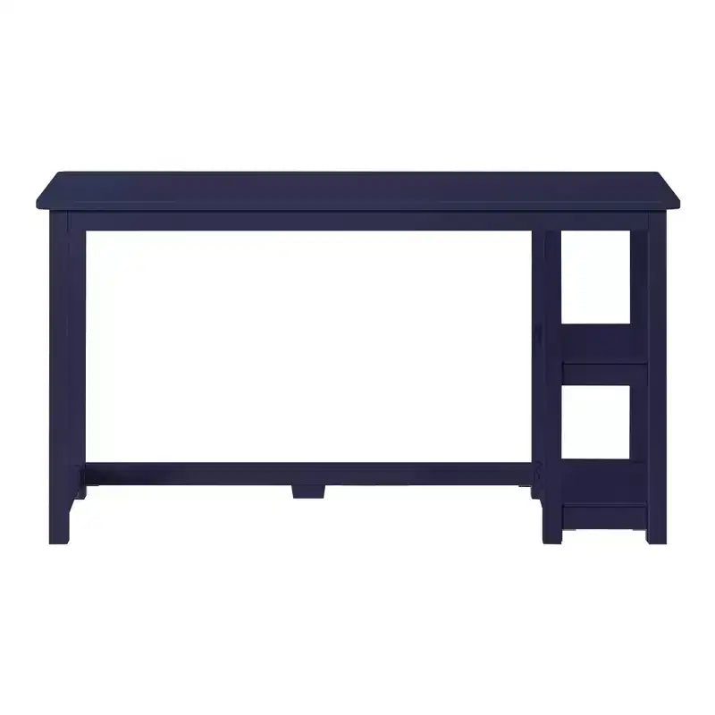 Bureau en bois massif Planche+Poutre avec étagères pour ordinateur, jeux, études, bureau pour la maison, 55