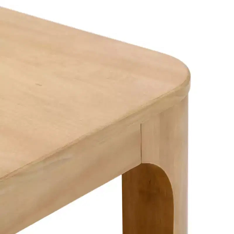 Table d'appoint carrée en bois massif Plank+Beam 20 avec étagère, table de chevet avec rangement pour salon