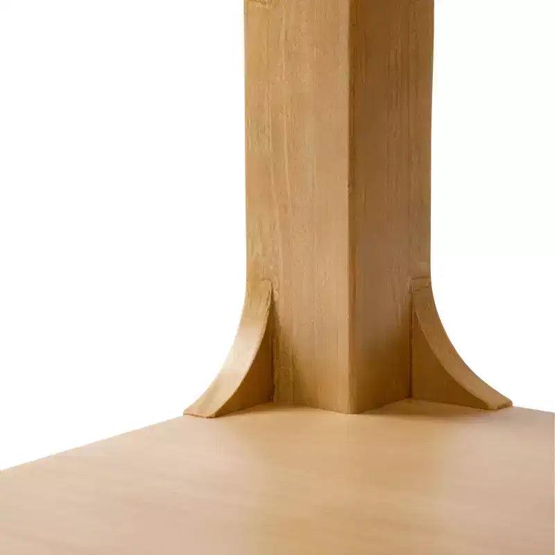 Table d'appoint carrée en bois massif Plank+Beam 20 avec étagère, table de chevet avec rangement pour salon