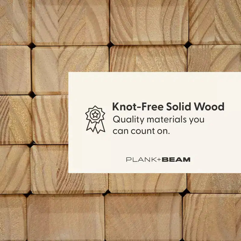Cadre de lit simple Plank+Beam Farmhouse avec tête de lit, lit plateforme en bois massif