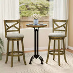 Lot de 2/4 tabourets de bar pivotants Costway, chaises hauteur de bar avec dossier creux, assise rembourrée douce, gris