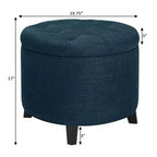 Pouf de rangement rond Designs4Comfort par Breighton Home