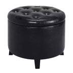 Pouf de rangement rond Designs4Comfort par Breighton Home