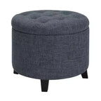 Pouf de rangement rond Designs4Comfort par Breighton Home