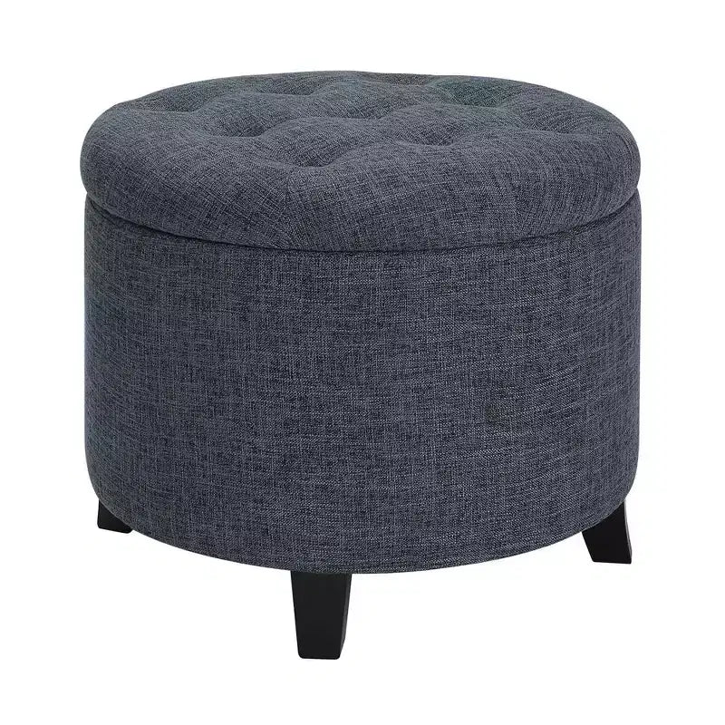 Pouf de rangement rond Designs4Comfort par Breighton Home