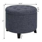Pouf de rangement rond Designs4Comfort par Breighton Home