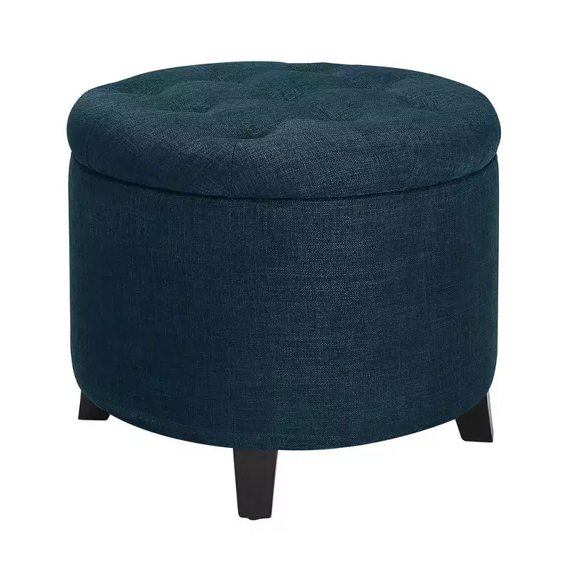 Pouf de rangement rond Designs4Comfort par Breighton Home