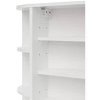 Meuble de rangement mural multifonctionnel Basicwise avec 4 étagères intérieures réglables et 6 étagères extérieures - Parfait comme organisateur de salle de bain