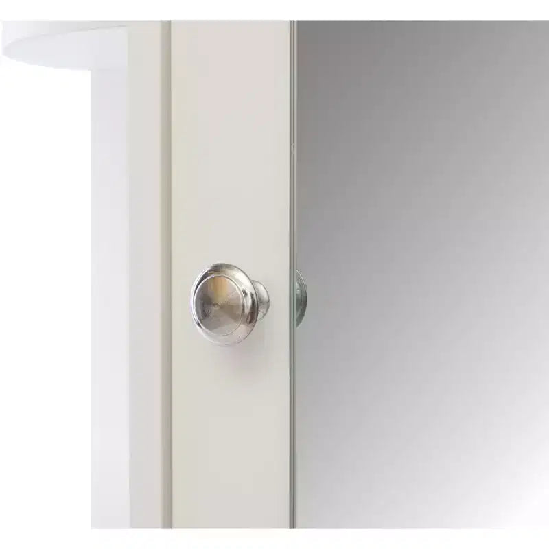Meuble de rangement mural multifonctionnel Basicwise avec 4 étagères intérieures réglables et 6 étagères extérieures - Parfait comme organisateur de salle de bain