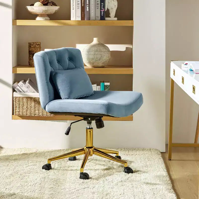 Chaise de bureau Nigel en flanelle moderne avec inclinaison et hauteur réglables Mecha|HULALA HOME