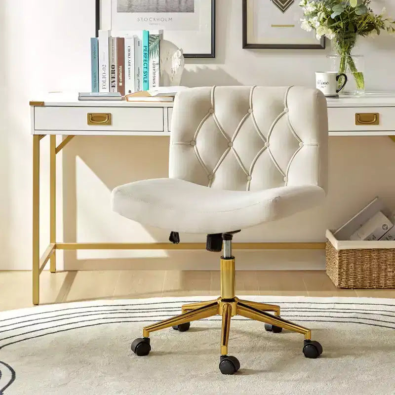 Chaise de bureau Nigel en flanelle moderne avec inclinaison et hauteur réglables Mecha|HULALA HOME