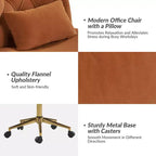 Chaise de bureau Nigel en flanelle moderne avec inclinaison et hauteur réglables Mecha|HULALA HOME