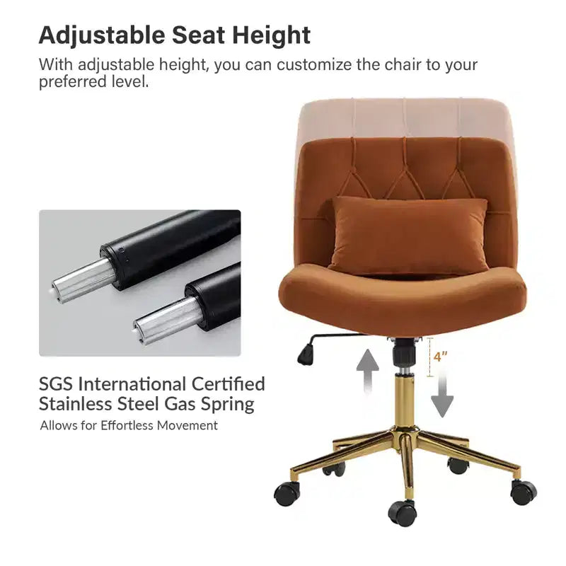 Chaise de bureau Nigel en flanelle moderne avec inclinaison et hauteur réglables Mecha|HULALA HOME