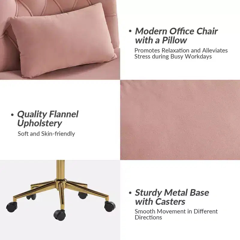 Chaise de bureau Nigel en flanelle moderne avec inclinaison et hauteur réglables Mecha|HULALA HOME