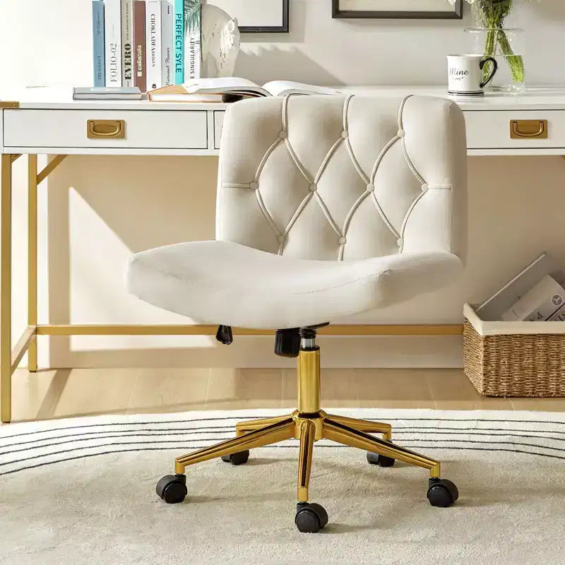 Chaise de bureau Nigel en flanelle moderne avec inclinaison et hauteur réglables Mecha|HULALA HOME