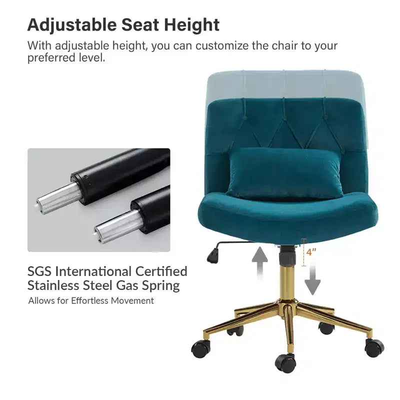 Chaise de bureau Nigel en flanelle moderne avec inclinaison et hauteur réglables Mecha|HULALA HOME
