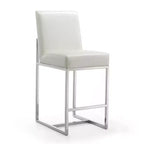 Ensemble de 3 tabourets de bar hauteur comptoir Element rembourrés en acier inoxydable - Manhattan Comfort