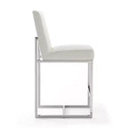 Ensemble de 3 tabourets de bar hauteur comptoir Element rembourrés en acier inoxydable - Manhattan Comfort