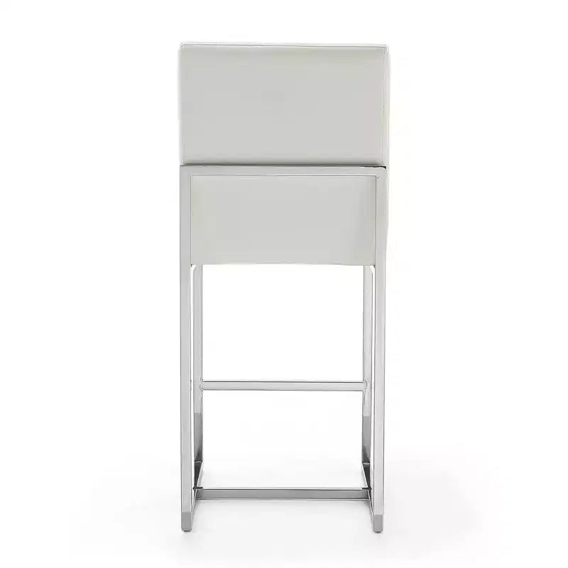 Ensemble de 3 tabourets de bar hauteur comptoir Element rembourrés en acier inoxydable - Manhattan Comfort