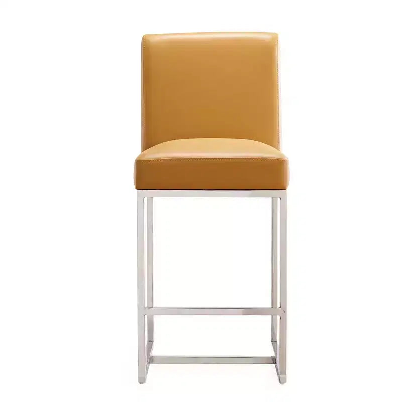 Ensemble de 3 tabourets de bar hauteur comptoir Element rembourrés en acier inoxydable - Manhattan Comfort
