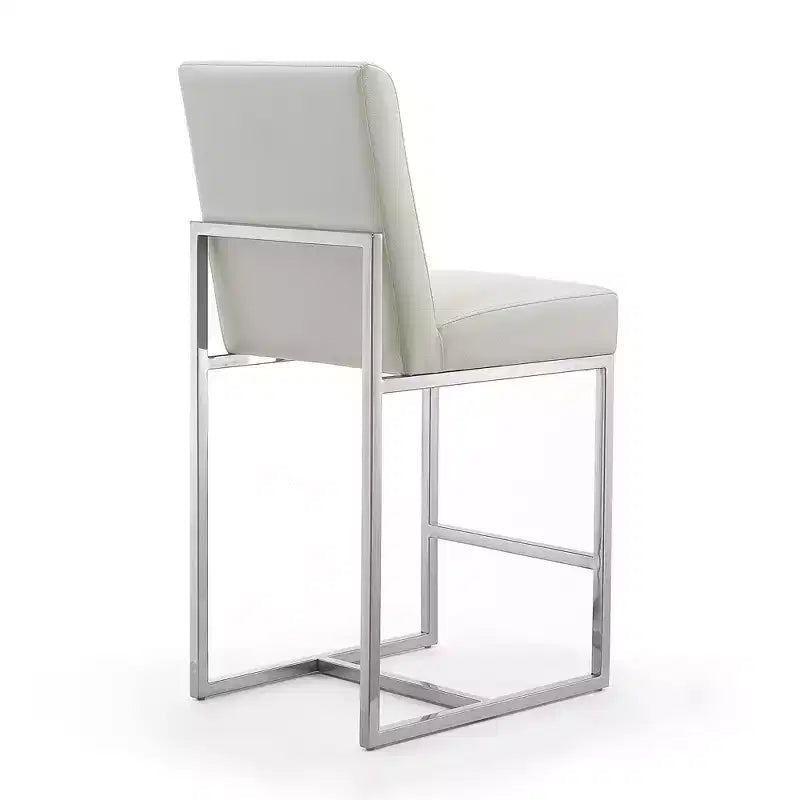 Ensemble de 3 tabourets de bar hauteur comptoir Element rembourrés en acier inoxydable - Manhattan Comfort