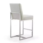 Ensemble de 3 tabourets de bar hauteur comptoir Element rembourrés en acier inoxydable - Manhattan Comfort