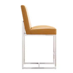 Ensemble de 3 tabourets de bar hauteur comptoir Element rembourrés en acier inoxydable - Manhattan Comfort