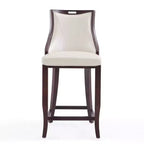 Tabouret de bar Empress en hêtre rembourré - Manhattan Comfort