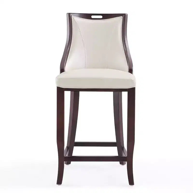 Tabouret de bar Empress en hêtre rembourré - Manhattan Comfort