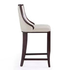 Tabouret de bar Empress en hêtre rembourré - Manhattan Comfort