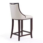 Tabouret de bar Empress en hêtre rembourré - Manhattan Comfort