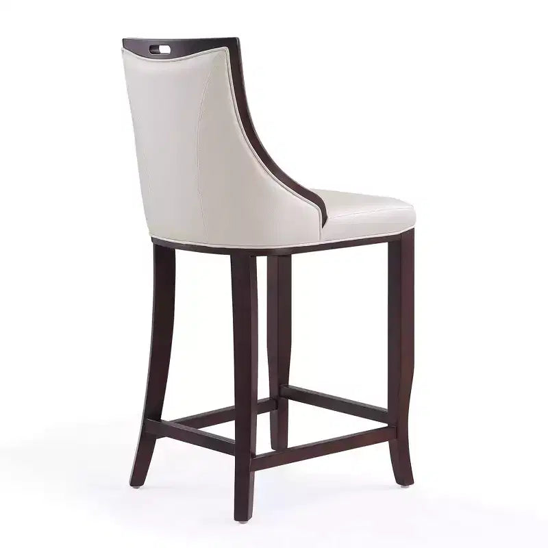 Tabouret de bar Empress en hêtre rembourré - Manhattan Comfort