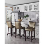 Tabouret de bar Empress en hêtre rembourré - Manhattan Comfort