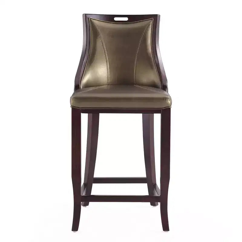 Tabouret de bar Empress en hêtre rembourré - Manhattan Comfort
