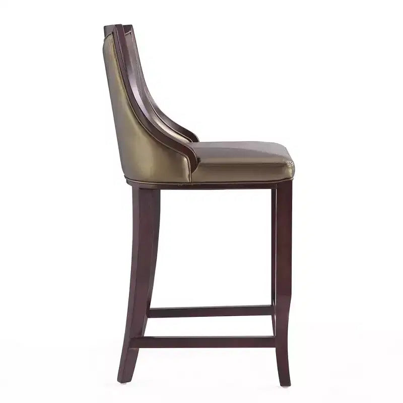 Tabouret de bar Empress en hêtre rembourré - Manhattan Comfort