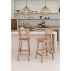 Lot de 3 tabourets de bar hauteur comptoir Versailles en bois – Manhattan Comfort