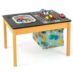 Table d'activités pour enfants 3-en-1 Costway avec bac à eau pliable et sac de rangement grande capacité
