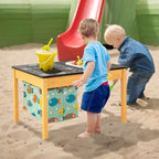 Table d'activités pour enfants 3-en-1 Costway avec bac à eau pliable et sac de rangement grande capacité