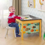 Table d'activités pour enfants 3-en-1 Costway avec bac à eau pliable et sac de rangement grande capacité