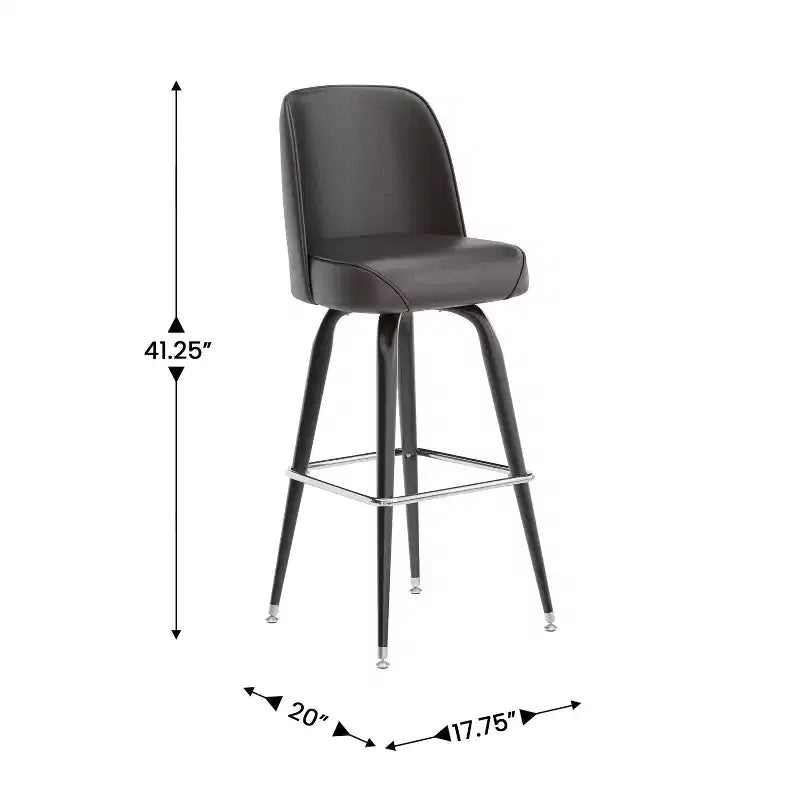 Tabouret de bar en métal Flash Furniture avec siège baquet pivotant