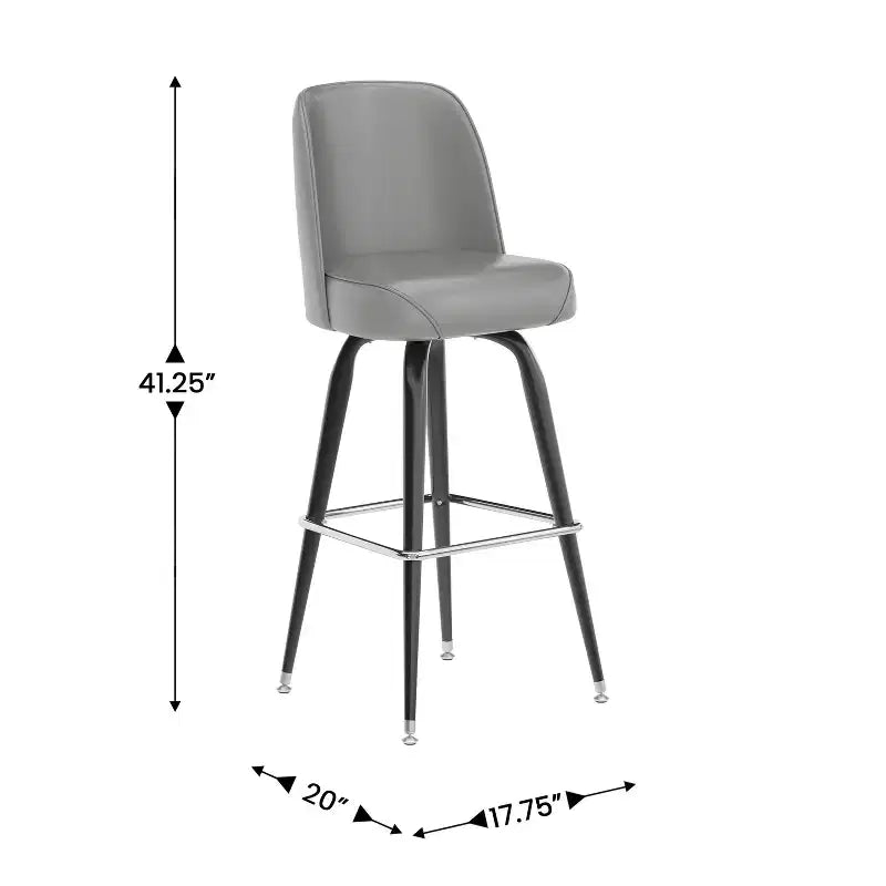 Tabouret de bar en métal Flash Furniture avec siège baquet pivotant