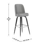 Tabouret de bar en métal Flash Furniture avec siège baquet pivotant
