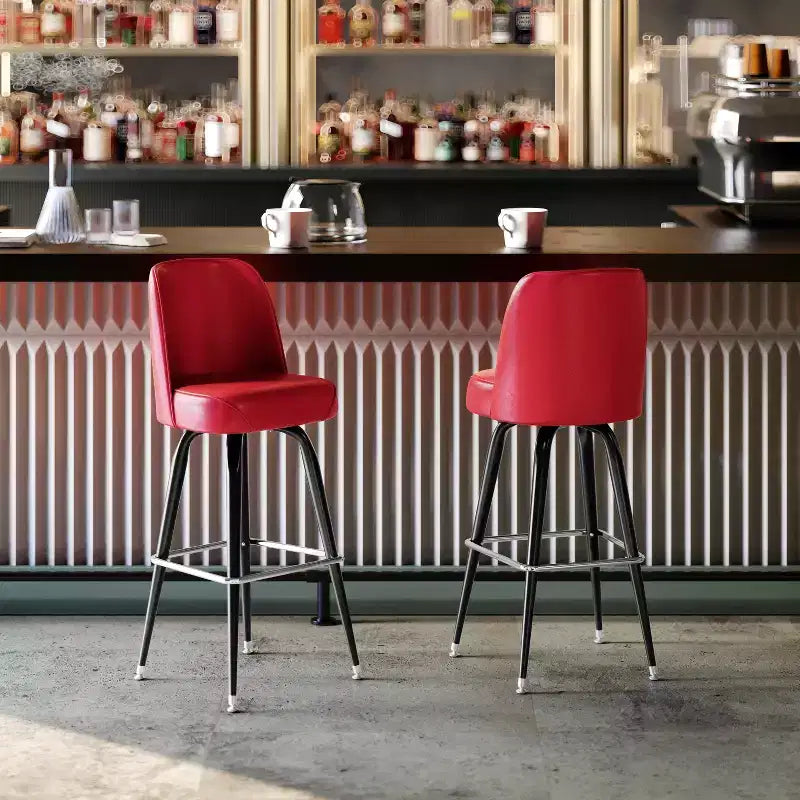 Tabouret de bar en métal Flash Furniture avec siège baquet pivotant