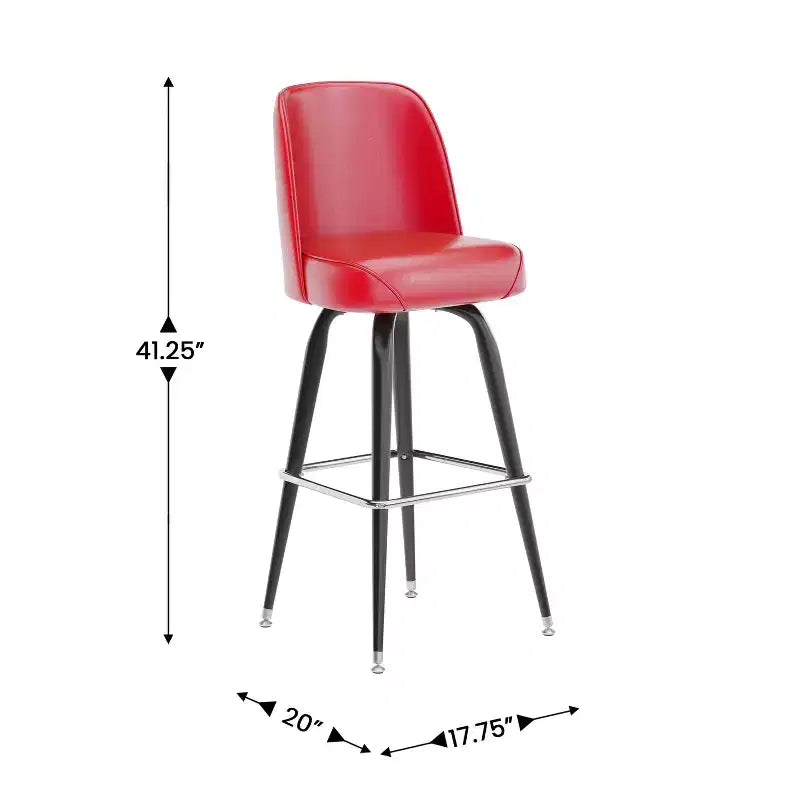 Tabouret de bar en métal Flash Furniture avec siège baquet pivotant